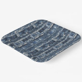 Distressed And Braided Blue Jean Denim ペーパープレート (傾斜あり)