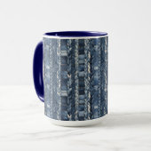 Distressed And Braided Blue Jean Denim マグカップ (正面左)