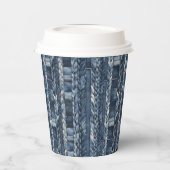 Distressed And Braided Blue Jean Denim 紙コップ (左)