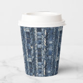 Distressed And Braided Blue Jean Denim 紙コップ (裏面)