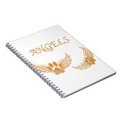 Distressed Angel Pet Paws ノートブック (右側)