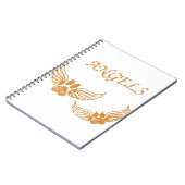 Distressed Angel Pet Paws ノートブック (左側)