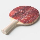 Distressed Barn Boards Hand Written Family Name 卓球ラケット (正面アングル)