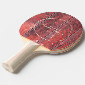 Distressed Barn Boards Name in Drawn Circle  卓球ラケット (正面アングル)