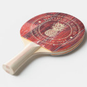 Distressed Barn Boards Pineapple Wedding Names 卓球ラケット (正面アングル)