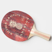 Distressed Barn Boards Tropical Pineapple Wedding 卓球ラケット (横)