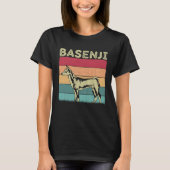 Distressed Basenji Dog  Boys Girls Retro Basenji D Tシャツ (正面)