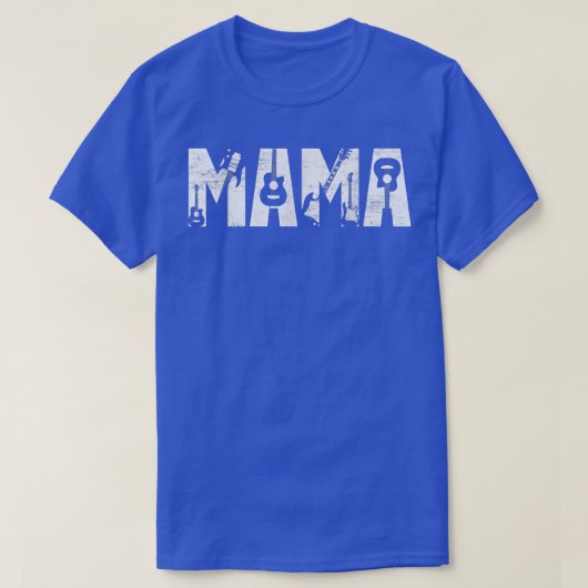 Distressed Best Mama Ever Guitar Lover Guitarist T Tシャツ (デザイン正面)