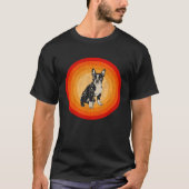 Distressed Boston Terrier  Retro Style Tシャツ (正面)