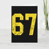Distressed Bright Gold Number 67 Jersey Player Uni カード (正面)
