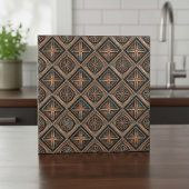 Distressed Bronze & Teal Metal #16 ID1227 タイル