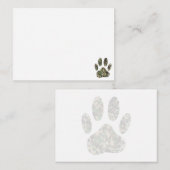 Distressed Camo Dog Paw Print Blank ノートカード (正面/裏面)