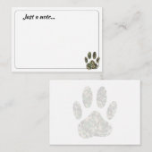 Distressed Camo Dog Paw Print Just a Note ノートカード (正面/裏面)