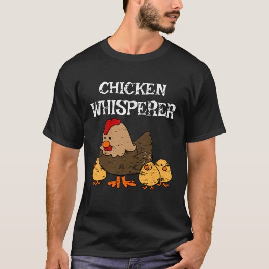 Distressed Chicken Whisperer Gift Chicken Lover Fa Tシャツ (正面)
