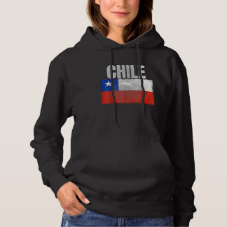 Distressed Chile Flag Graphic for Men Women Hispan パーカ
