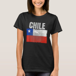 Distressed Chile Flag Graphic for Men Women Hispan Tシャツ
