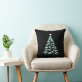 Distressed Christmas Tree Green Peppermint Stripes クッション (椅子)
