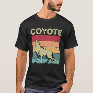 Distressed Coyote  Boys Girls Retro Style Coyote Tシャツ