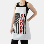 Distressed Daddy American Flag Shirt Design_1 エプロン (インサイチュ)