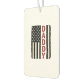 Distressed Daddy American Flag Shirt Design_1 カーエアーフレッシュナー (左)