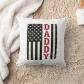 Distressed Daddy American Flag Shirt Design_1 クッション (ブランケット)