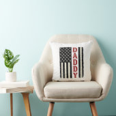 Distressed Daddy American Flag Shirt Design_1 クッション (椅子)