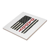 Distressed Daddy American Flag Shirt Design_1 タイル (側面)