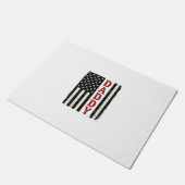 Distressed Daddy American Flag Shirt Design_1 ドアマット (アングル)