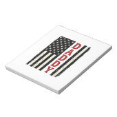 Distressed Daddy American Flag Shirt Design_1 ノートパッド (回転)
