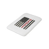 Distressed Daddy American Flag Shirt Design_1 バスマット (アングル)