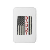 Distressed Daddy American Flag Shirt Design_1 バスマット (正面縦)