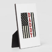 Distressed Daddy American Flag Shirt Design_1 フォトプラーク (側面)