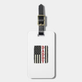 Distressed Daddy American Flag Shirt Design_1 ラゲッジタグ (正面縦)