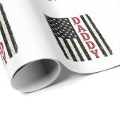 Distressed Daddy American Flag Shirt Design_1 ラッピングペーパー (ロールコーナー)