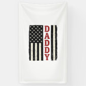 Distressed Daddy American Flag Shirt Design_1 横断幕 (縦)