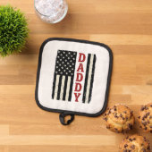 Distressed Daddy American Flag Shirt Design_1 鍋敷き (トップダウン)