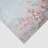 Distressed Design of Pink Flowers on Side of 薄葉紙 (詳細)