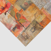 Distressed Floral Ephemera Collage in Fall Colors 薄葉紙 (詳細)