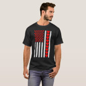 Distressed Funny American Flag Heart Valentine's D Tシャツ (正面フル)
