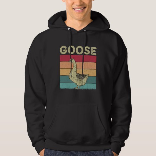 Distressed Goose Lover Boys Girls Retro Style Goos パーカ (正面)