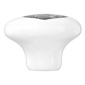 Distressed Gray Heart Pawprint Ceramic Knob セラミックノブ (側面)