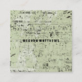 Distressed Grunge Music スクエア名刺 (正面)