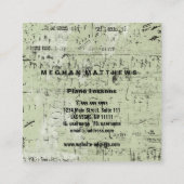 Distressed Grunge Music スクエア名刺 (裏面)