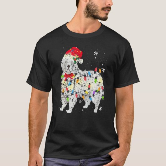 Distressed Grunge Worn Out Great Pyrenees Dog Chri Tシャツ (正面)
