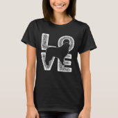 Distressed I Love My Great Pyrenees Dog  Theme Tシャツ (正面)