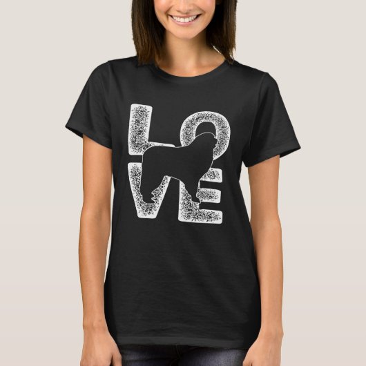 Distressed I Love My Great Pyrenees Dog  Theme Tシャツ (正面)