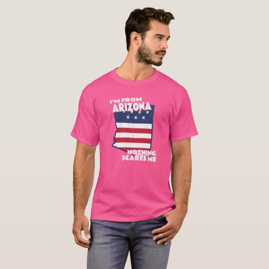 Distressed Im From Arizona Home State AZ Nothing S Tシャツ (正面フル)