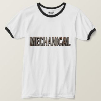 distressed industrial metal 'MECHANICAL' リンガーT- Tシャツ