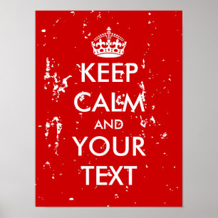 Distressed Keep Calm posters   Vintage WII design ポスター