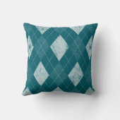 Distressed Monochrome Argyle クッション (裏面)